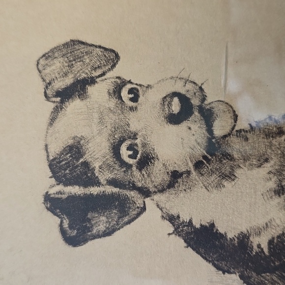 Vintage Dog Art Print in Frame, J Knowles Hare, Well I'll Be - Picture 5 of 8